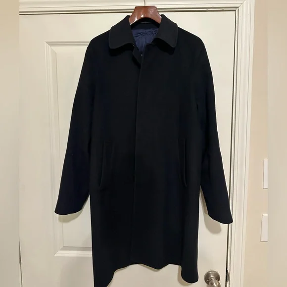 Sid Mashburn - Tailored Traveler’s Trench - Wool/Cashmere - Navy - Medium - Picture 6 of 12